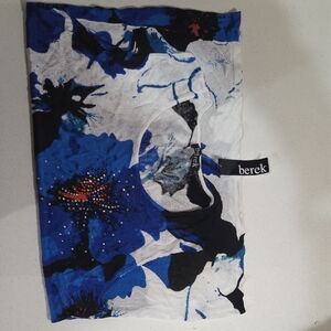 Berek Blue and Black Floral Top